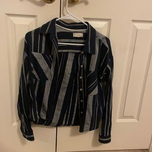 Navy striped shirt